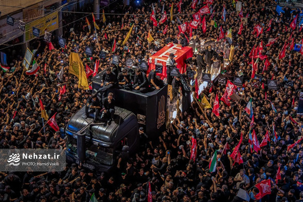 مراسم تشییع پیکر رهبر انقلاب در کربلا و نجف